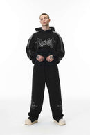 Air-Layer Graphic Sweatpants - Active Black
