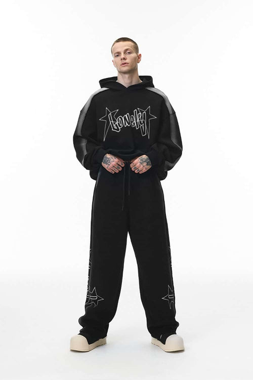 Air-Layer Graphic Sweatpants - Active Black
