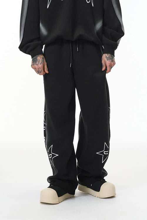 Air-Layer Graphic Sweatpants - Active Black