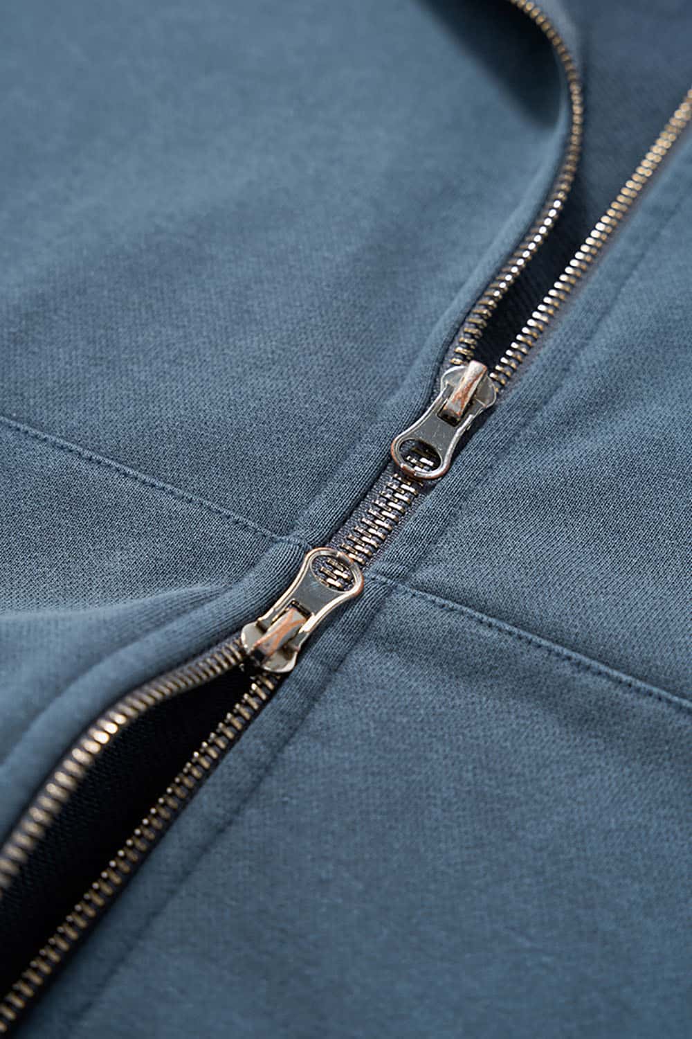 Vintage Washed Boxy Zip Hoodie _ Dragon Scale Texture Cropped Sweatshirt Jacket