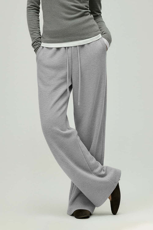 Lyocell Blend Relaxed Banana Pants - Flower Gray