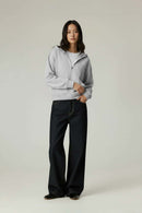Lyocell Blend Breathable Active Hoodie - Flower Gray