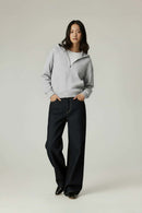 Lyocell Blend Breathable Active Hoodie - Flower Gray