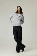 Lyocell Blend Breathable Active Hoodie - Flower Gray