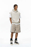Premium Sleeveless Fleece Hoodie - Gray