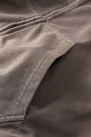 Heavyweight Paneled Zip Hoodie - Coffee