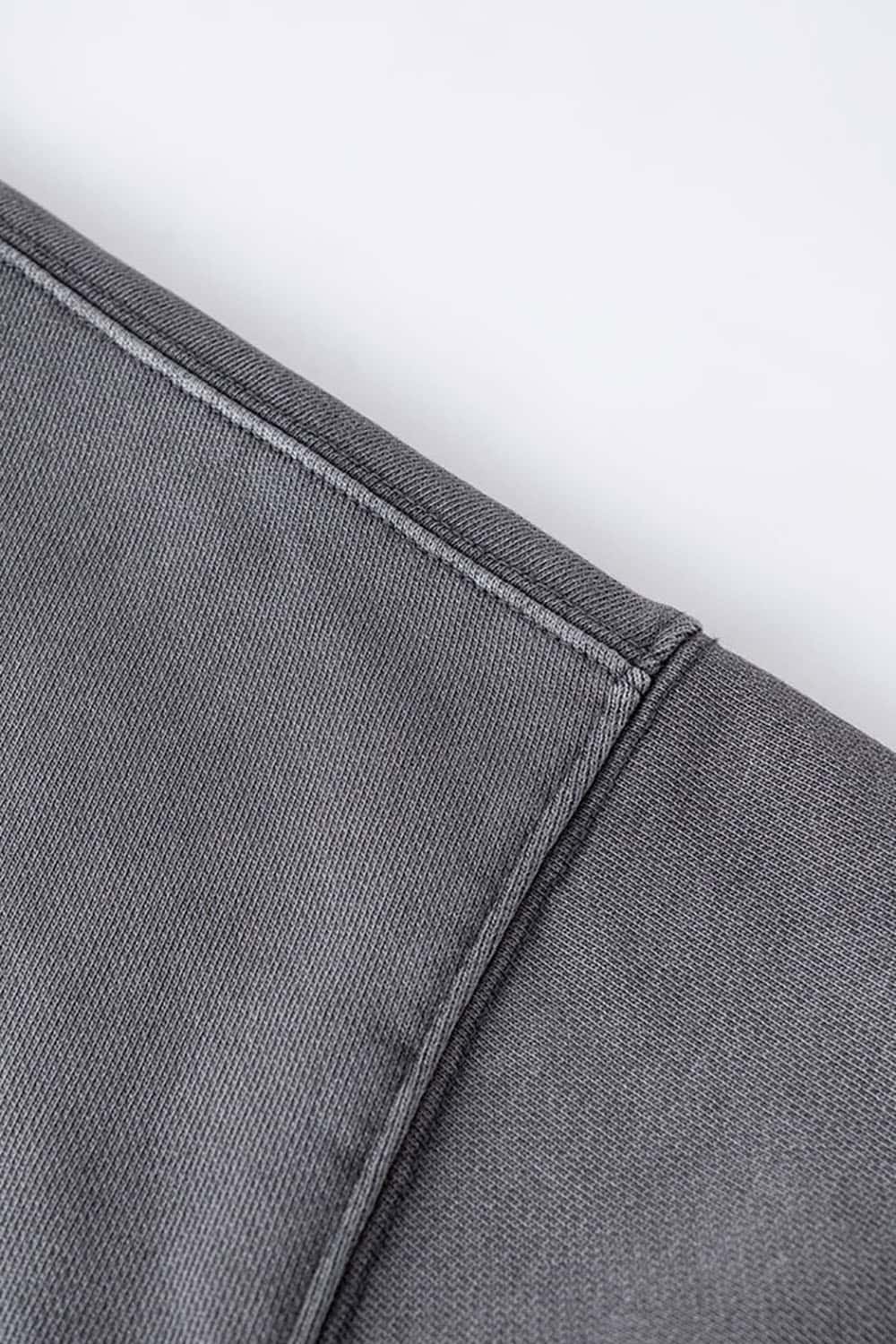 Vintage Heavyweight Washed Distressed Hoodie - Charcoal