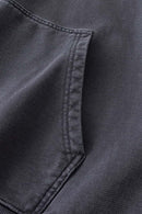 Vintage Heavyweight Washed Distressed Hoodie - Charcoal