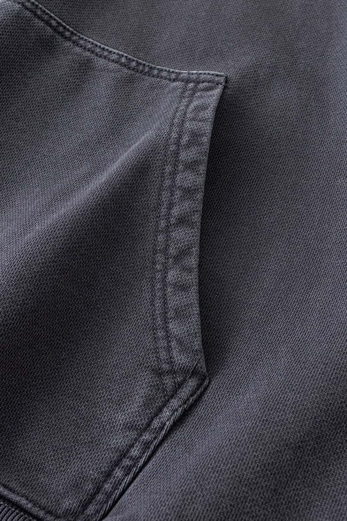 Vintage Heavyweight Washed Distressed Hoodie - Charcoal