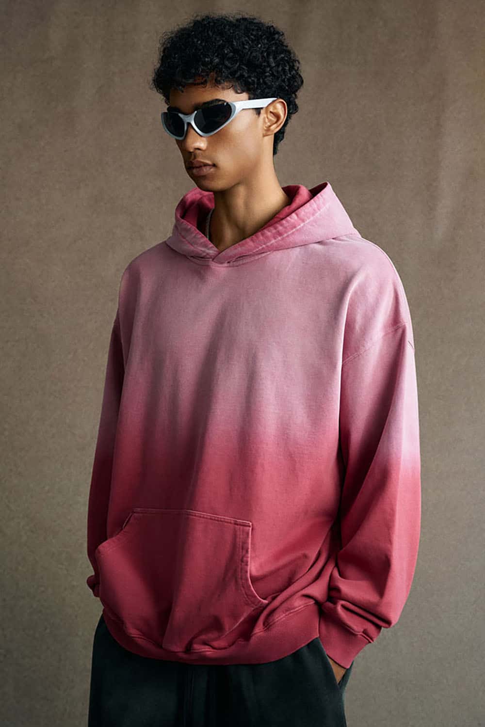 Vintage Heavyweight Washed Distressed Hoodie - Red