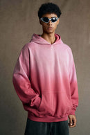 Vintage Heavyweight Washed Distressed Hoodie - Red