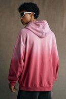 Vintage Heavyweight Washed Distressed Hoodie - Red