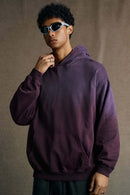 Vintage Heavyweight Washed Distressed Hoodie - Vintage Purple