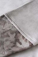 Faux-Layer Camo Long Sleeve Tee - Light Gray