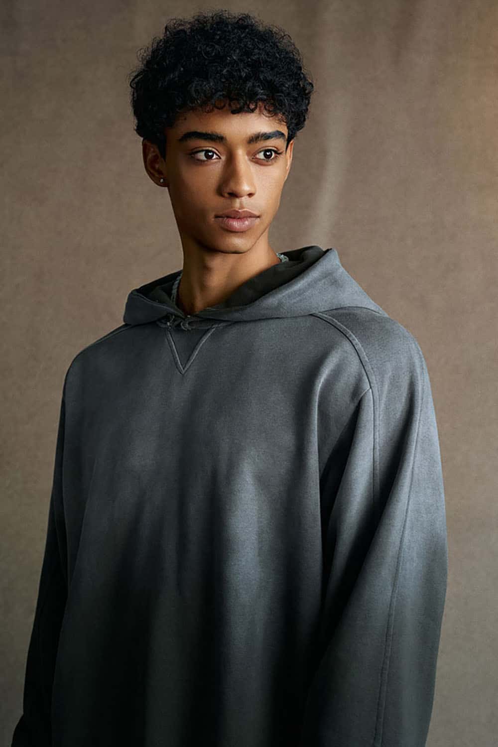Washed Distressed Oversized Hoodie - Dark Gray