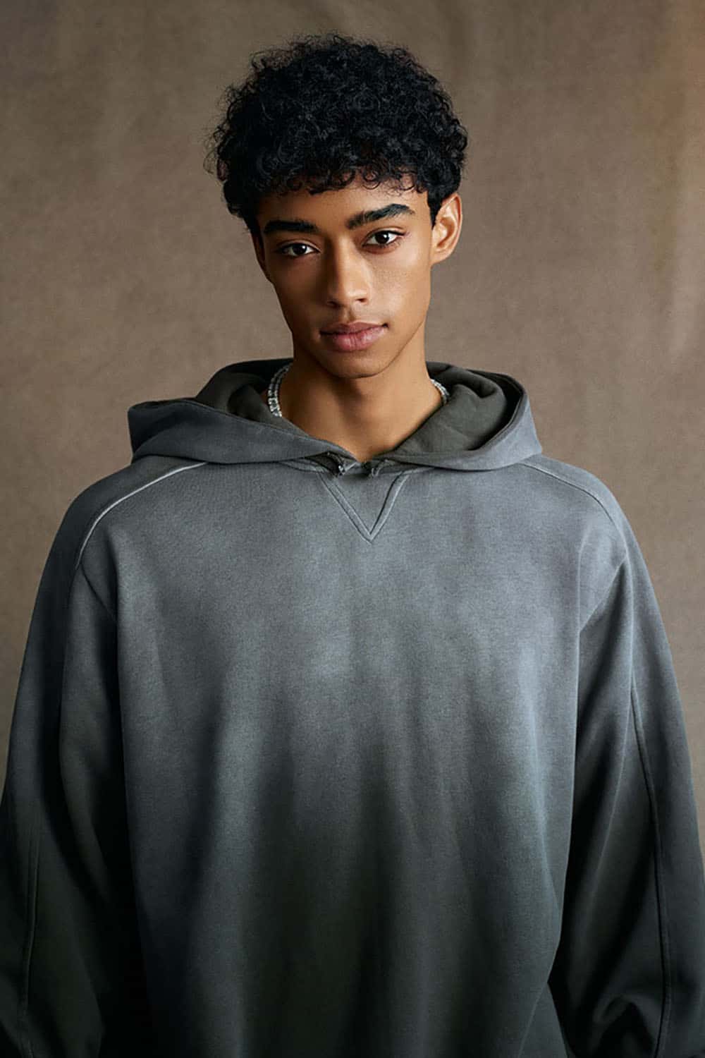 Washed Distressed Oversized Hoodie - Dark Gray