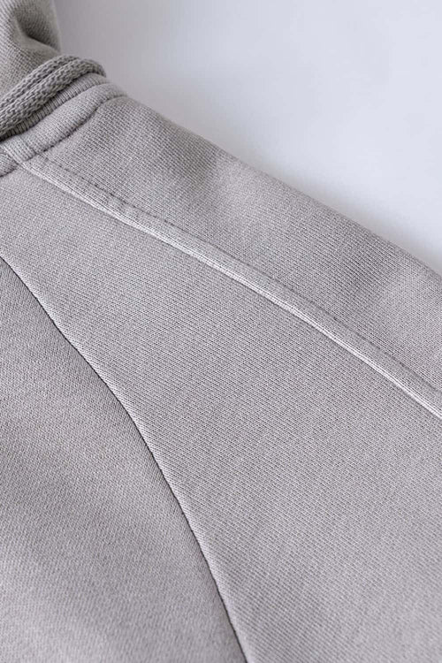 Washed Distressed Oversized Hoodie - Vintage Medium Gray