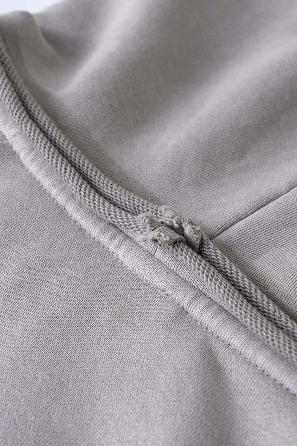 Washed Distressed Oversized Hoodie - Vintage Medium Gray