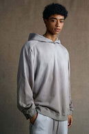 Washed Distressed Oversized Hoodie - Vintage Medium Gray