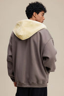 Heavyweight Fleece Zip-Up Hoodie - Brown
