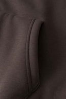 Heavyweight Fleece Zip-Up Hoodie - Brown