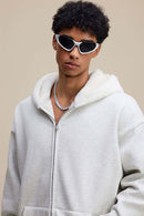 Heavyweight Fleece Zip-Up Hoodie - Oat Gray