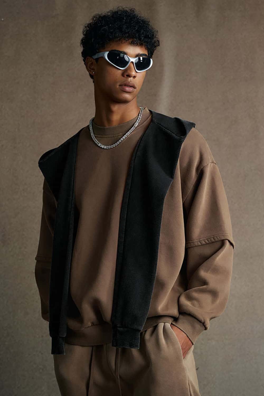 Multifunctional Shawl Scarf _ Tie Sleeve Layered Shoulder Wrap Accessory