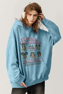 Heavyweight Washed Graphic Hoodie - Sky Blue