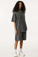 Double-Layer Panel Tee - Dark Gray
