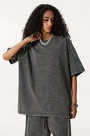 Double-Layer Panel Tee - Dark Gray