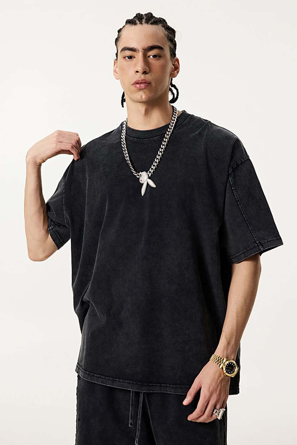 Double-Layer Panel Tee - Fried Snowflakes