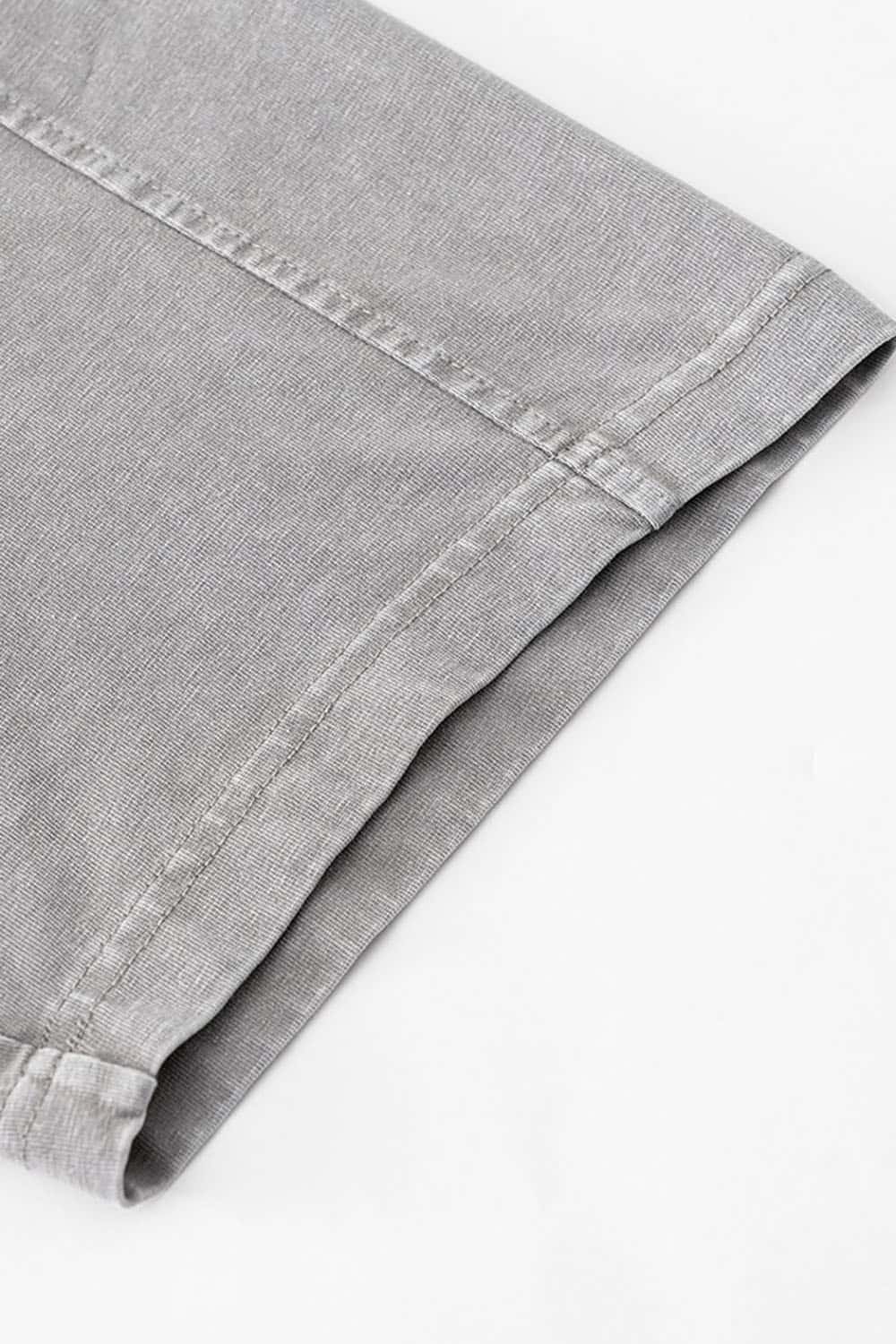Double-Layer Panel Tee - Medium Gray