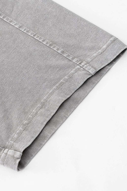 Double-Layer Panel Tee - Medium Gray
