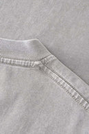 Double-Layer Panel Tee - Medium Gray
