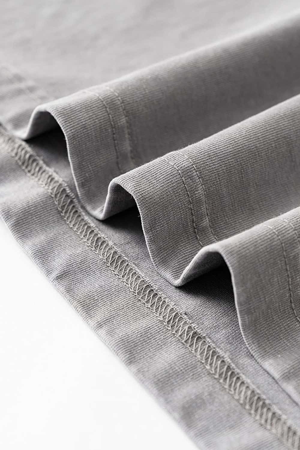 Double-Layer Panel Tee - Medium Gray