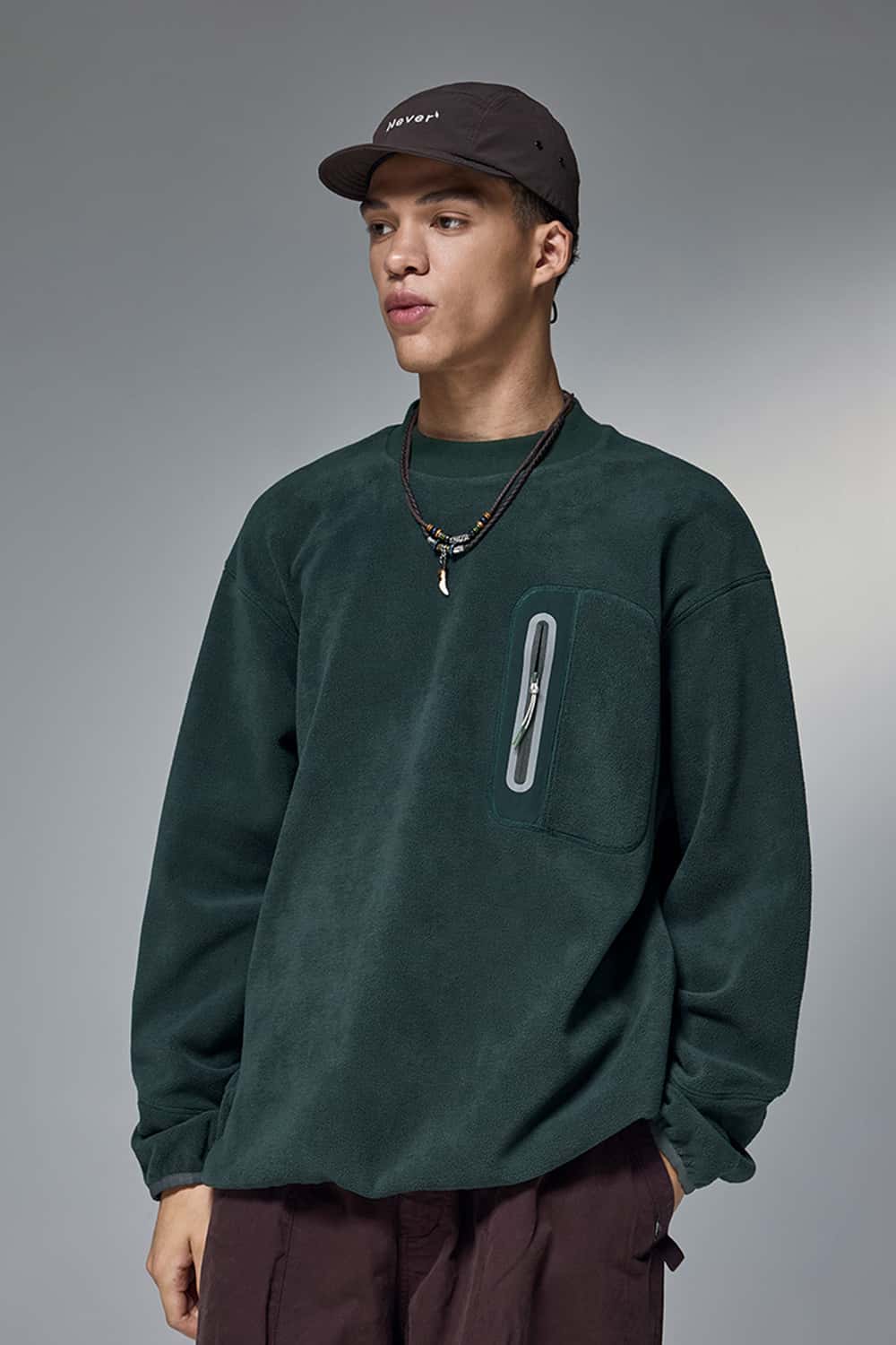 Premium Fleece Crewneck Sweatshirt - Green