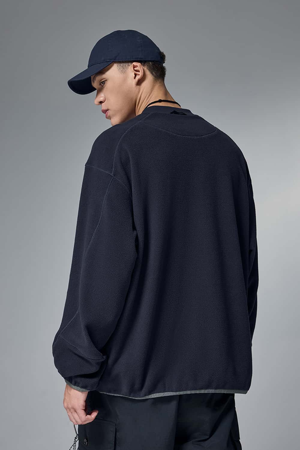 Premium Fleece Crewneck Sweatshirt - Navy Blue