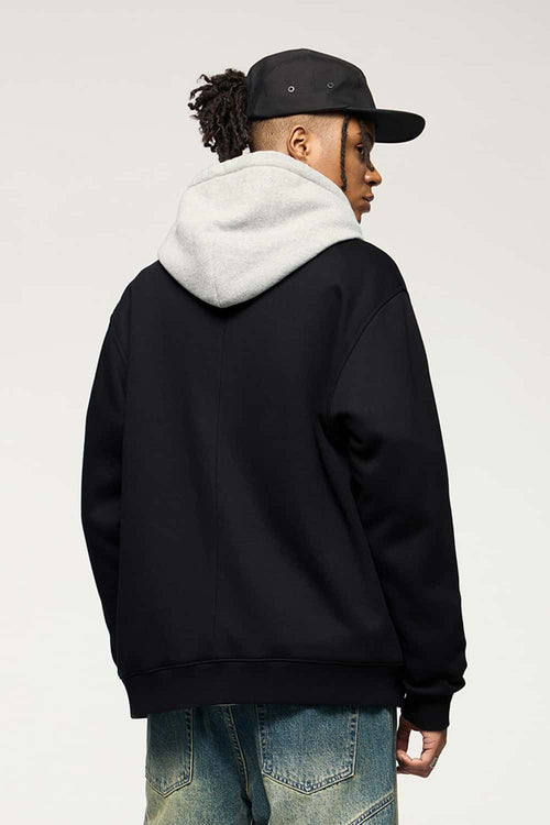 Premium Fleece Zip Cardigan - Black