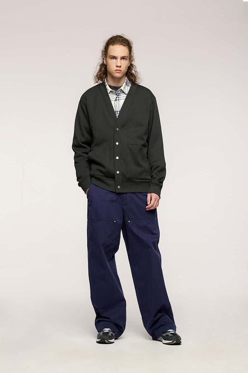 Premium Fleece Zip Cardigan - Dark Gray