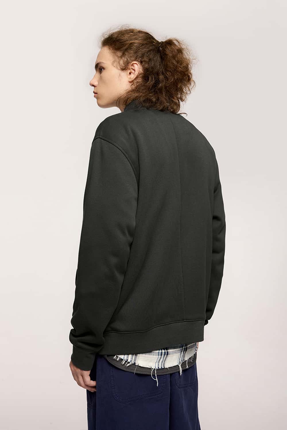 Premium Fleece Zip Cardigan - Dark Gray
