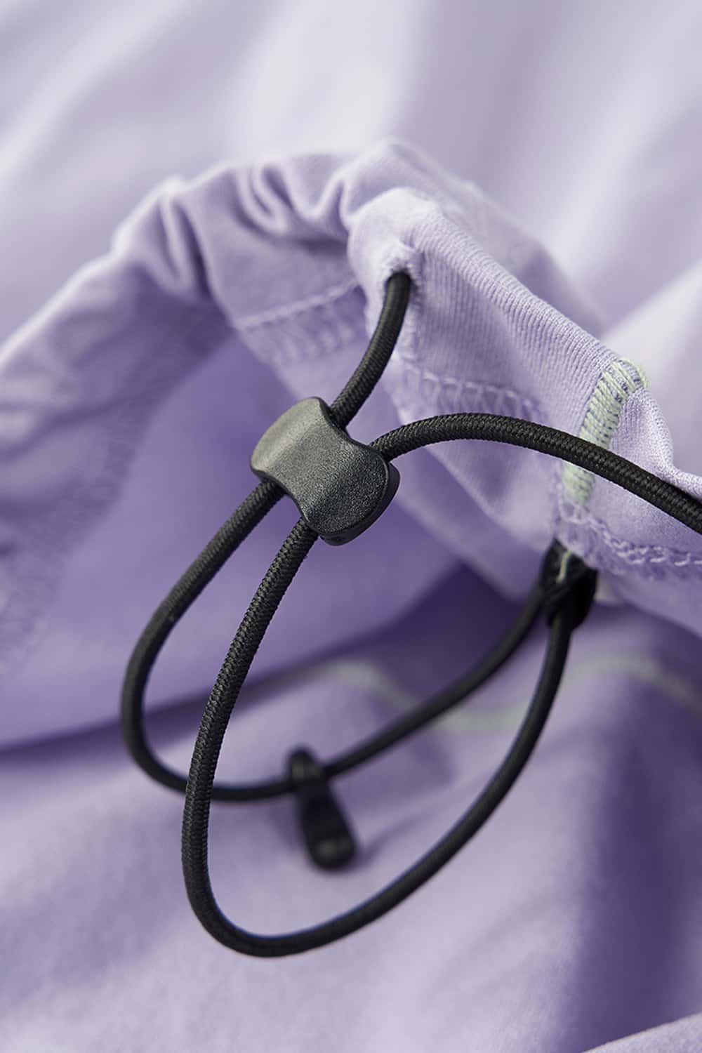 Cooling Color-Block Hooded Long-Sleeve Tee - Light Purple