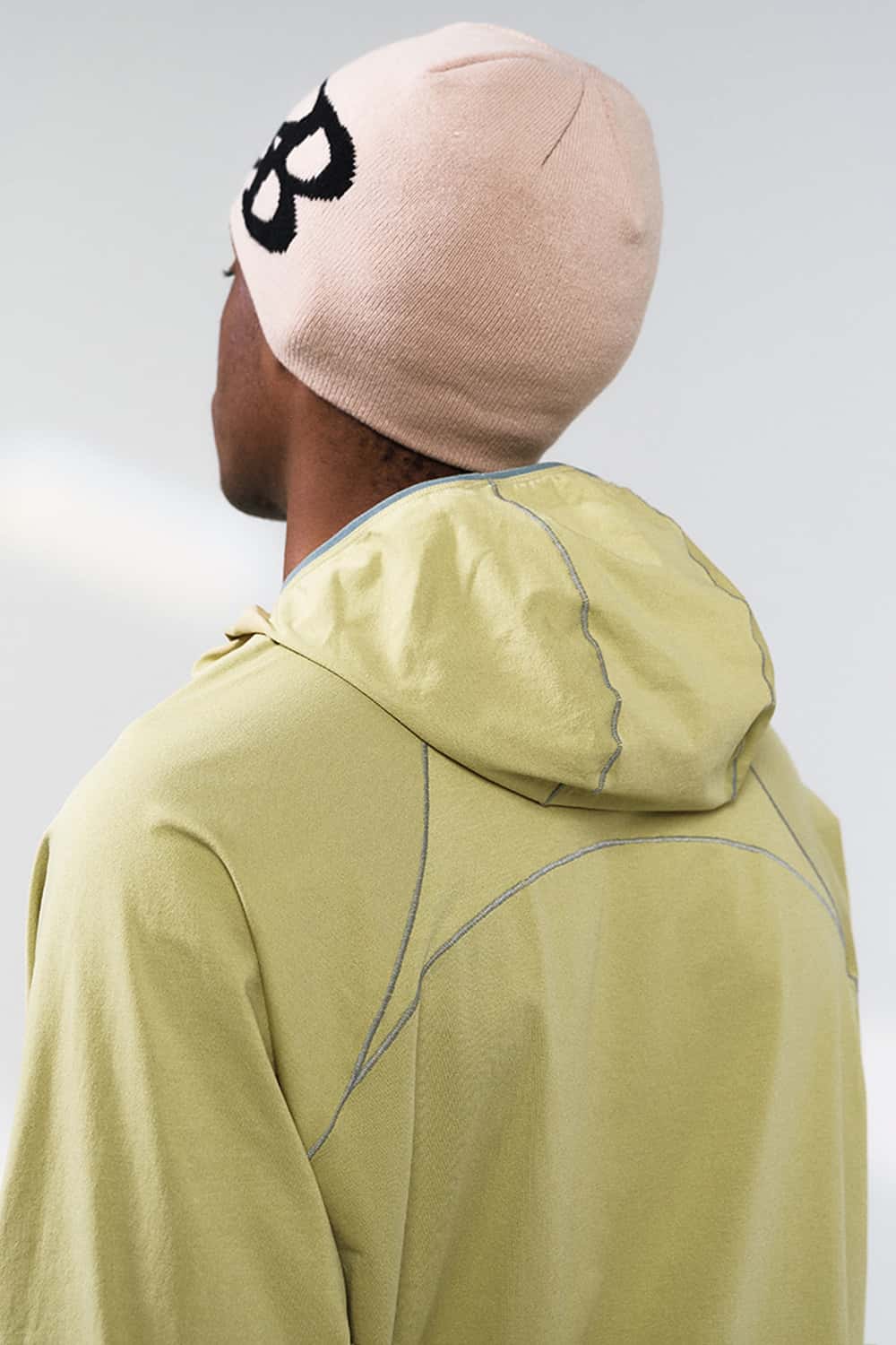 Cooling Color-Block Hooded Long-Sleeve Tee - Yellow