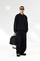 Performance Drawstring Curved Pants - Black