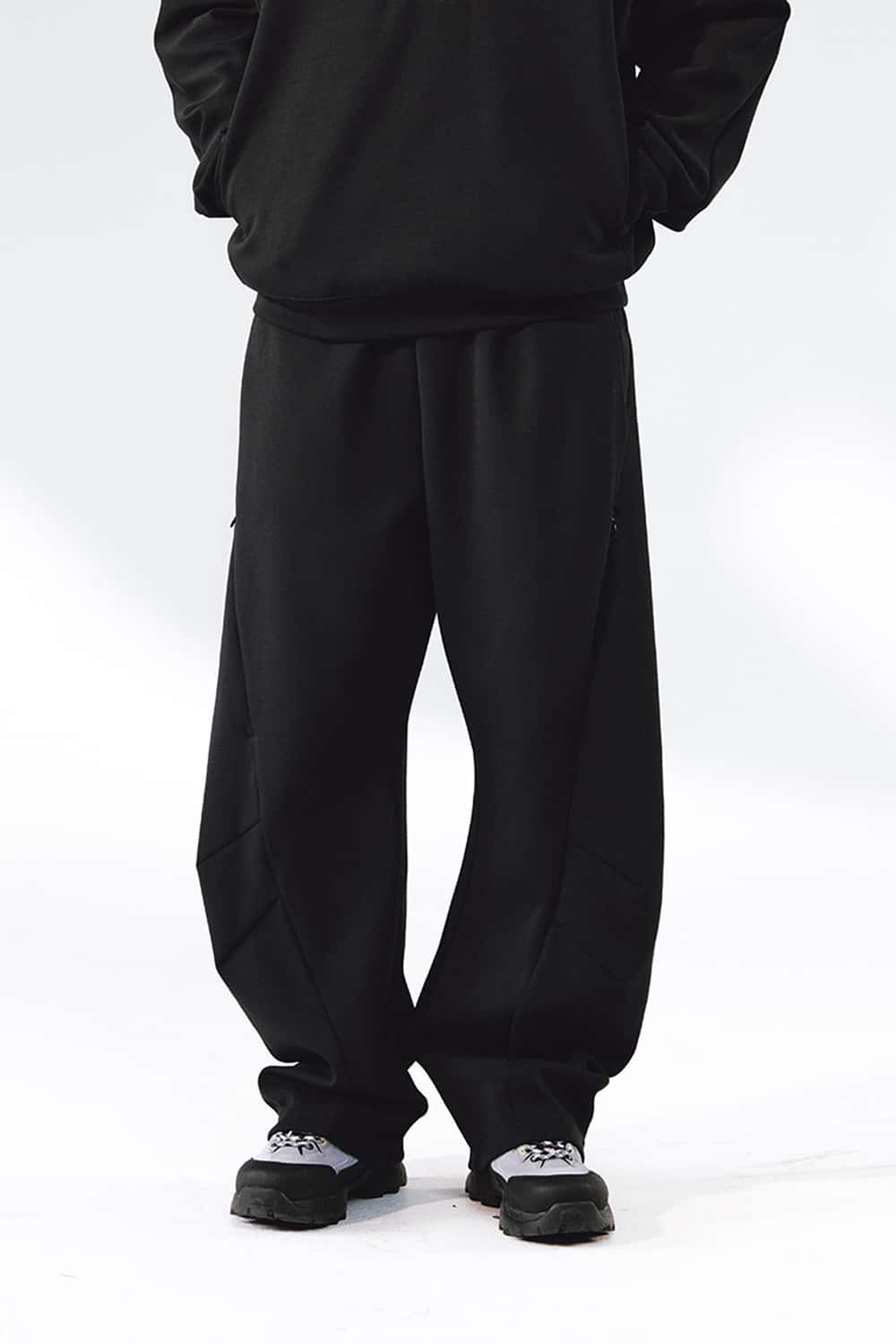 Performance Drawstring Curved Pants - Black