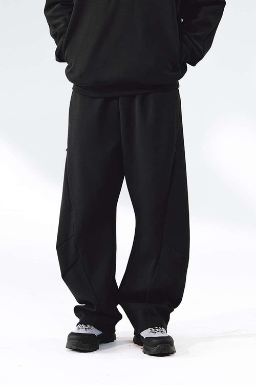 Performance Drawstring Curved Pants - Black