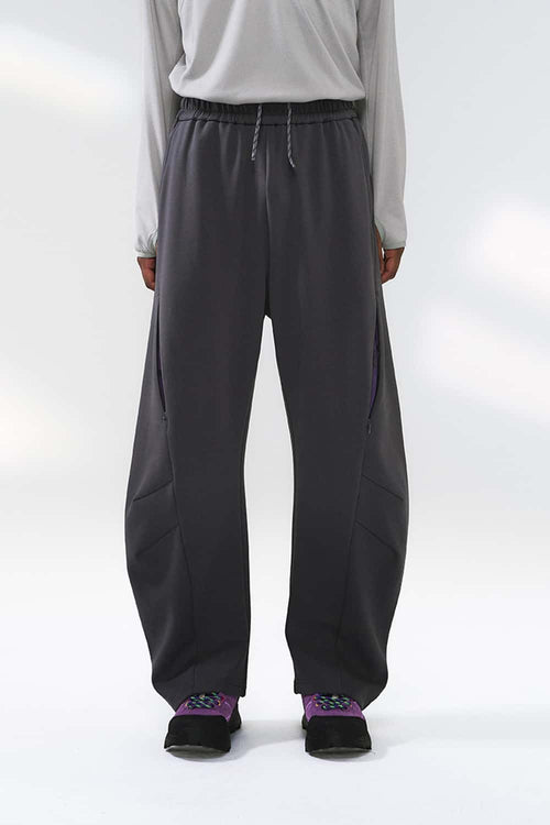 Performance Drawstring Curved Pants - Charcoal