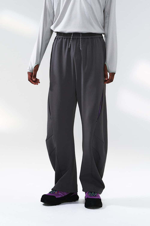 Performance Drawstring Curved Pants - Charcoal