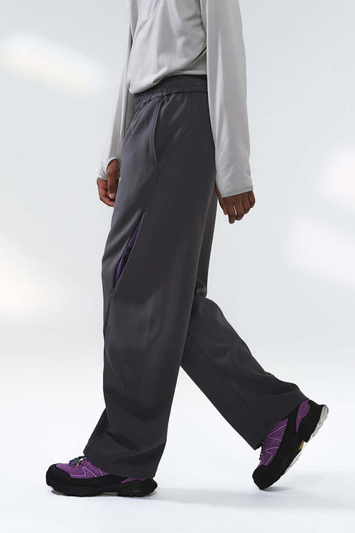 Performance Drawstring Curved Pants - Charcoal