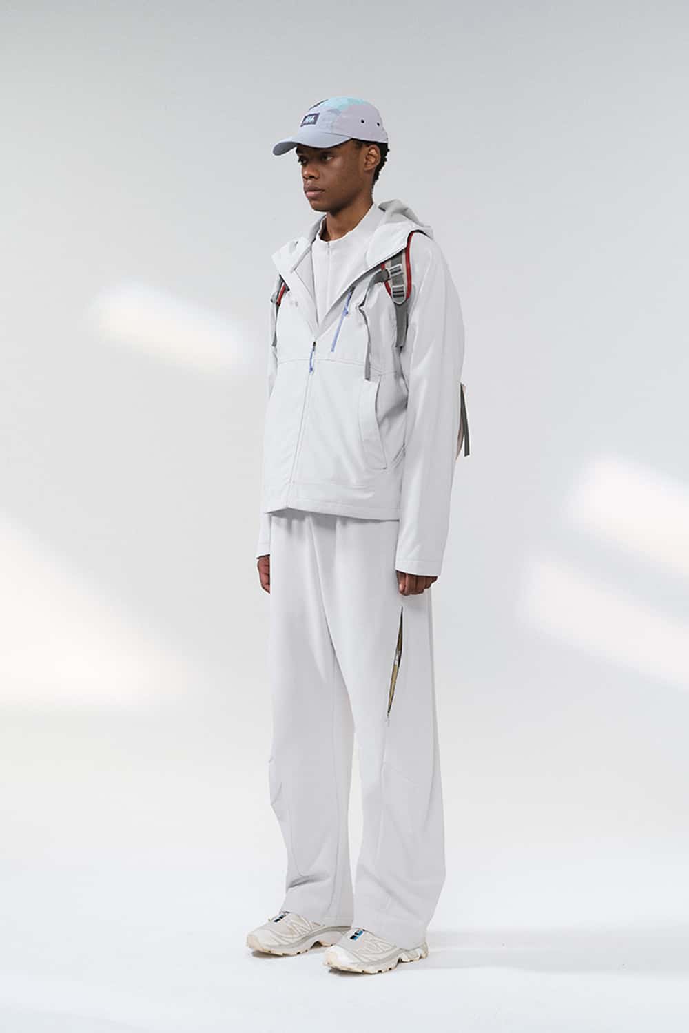 Performance Drawstring Curved Pants - Gray