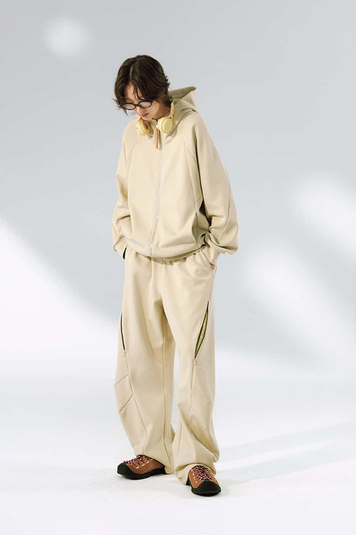 Performance Drawstring Curved Pants - Khaki